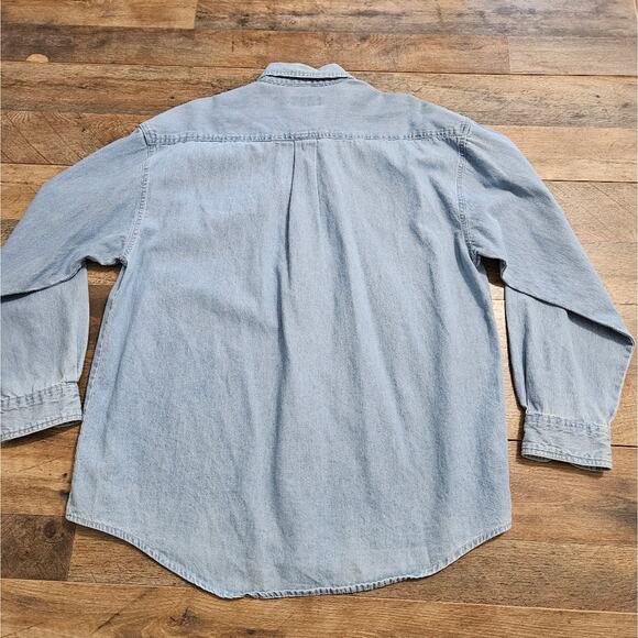 Cobra Chambray Denim Shirt Mens Button Down 100% Cotton Mulberry Bush Graphic - Picture 6 of 10